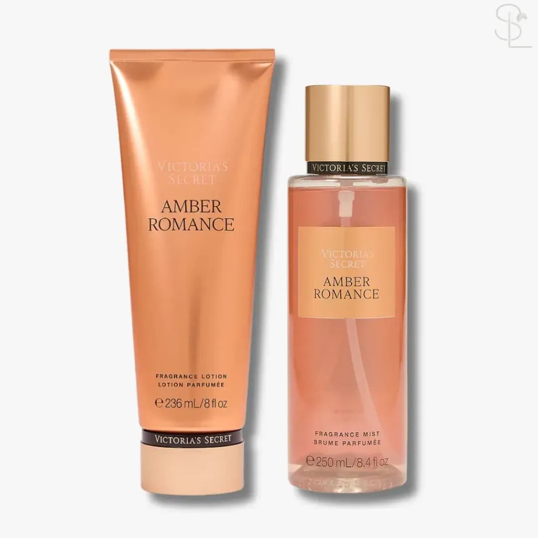 Подарункові набори Victoria's Secret Парфумований набір Victoria's Secret Amber Romance спрей та лосьйон - елітна косметика та оригінальна парфумерія в Beauty Place